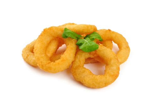Aros de cebola com molho de alho