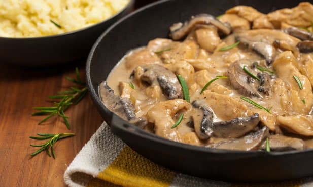 Bife de Peru com Cogumelos